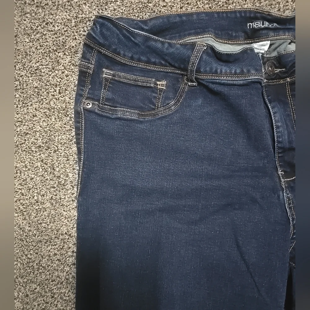 Maurices Dark Blue Skinny Jeans Stretchy Womens Size 22 Reg. - Picture 11 of 15